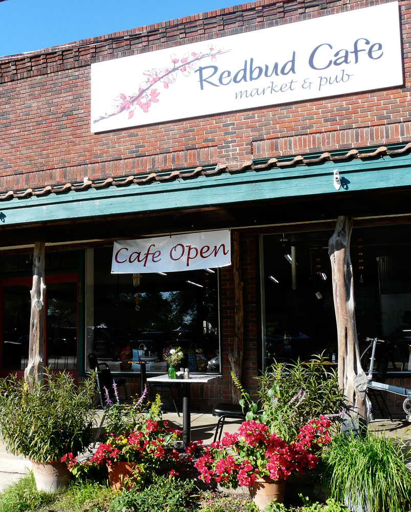 Redbud Cafe, on the Square in Blanco, Texas